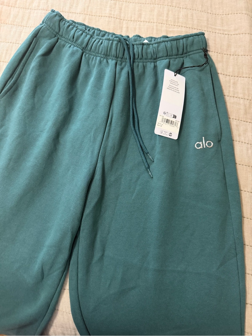 ALO Yoga Teal Wide-Leg Sweatpants